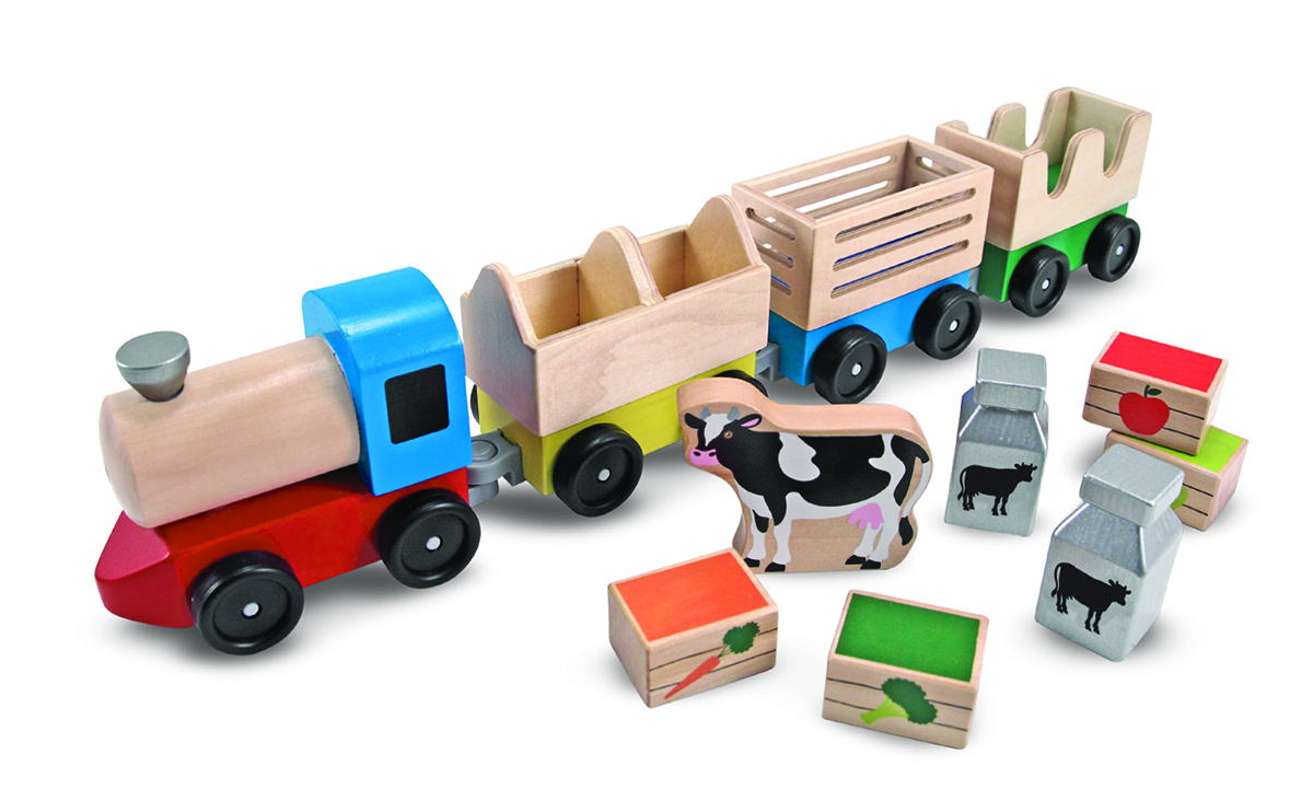 Деревянный фермерский поезд из серии "Классические игрушки"  